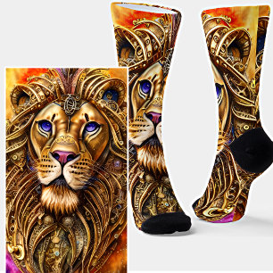 Chaussette Lion d'or vapeur aux yeux bleus