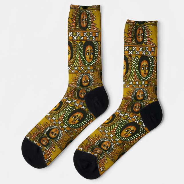 Chaussette Lion of Judah Jah Rastafari Rasta Reggae Socks (Gauche)