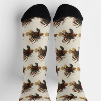 Chaussette Lionfish Poisson, Vintage Vie Marine Océan Animal