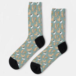 Chaussette Livres de chats et café