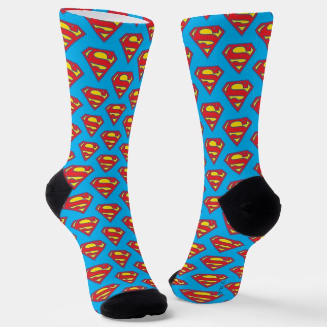 Chaussette Logo classique Supergirl avec fond bleu (Angulaire)
