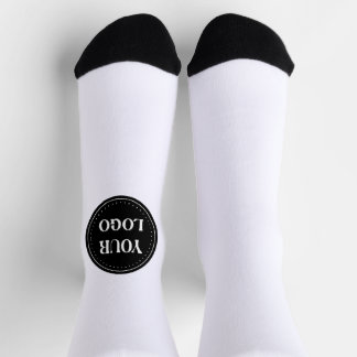 Chaussette Logo de code QR noir élégant, minimaliste et élanc