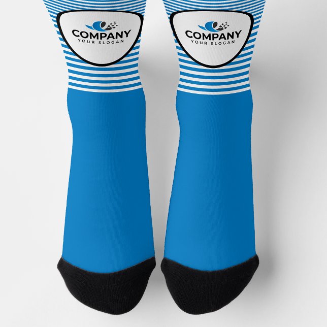 Chaussette Logo de l'entreprise avec bandes codées par couleu (Créateur téléchargé)