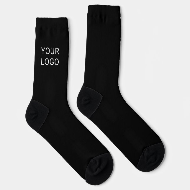 Chaussette Logo d'entreprise professionnelle moderne Noir (Droite)