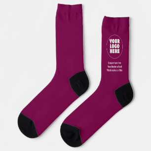 Chaussette Logo et texte personnalisés minimalistes simples