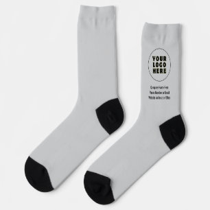 Chaussette Logo et texte personnalisés minimalistes simples
