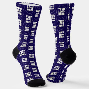 Chaussette Logo et texte personnalisés minimalistes simples