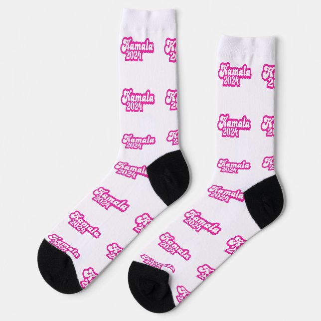 Chaussette Logo Kamala Harris girly Pink 2024 (Gauche)