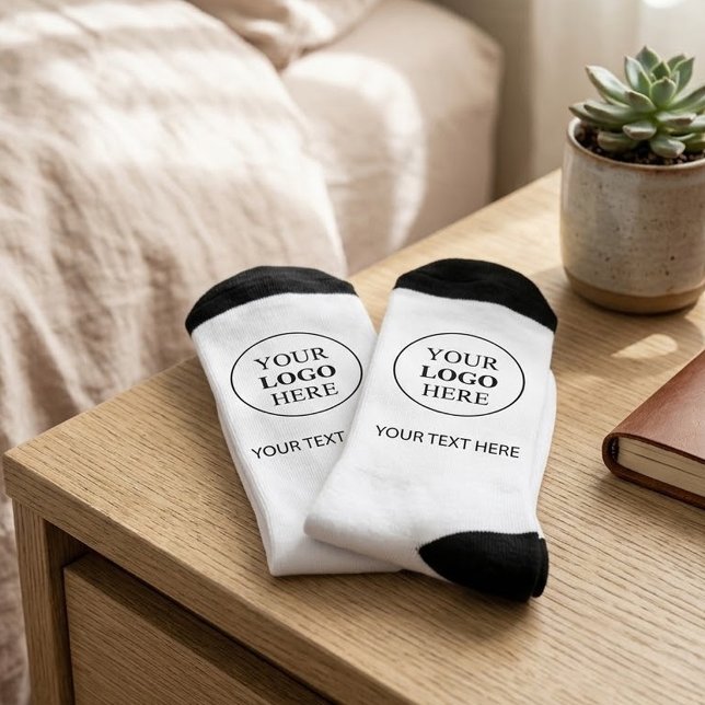 Chaussette Logo Promotionnel Personnalisé – Aucune Commande M (Créateur téléchargé)