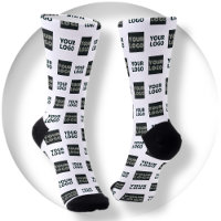 Logo simple à répétition 2 | Chaussettes blanches