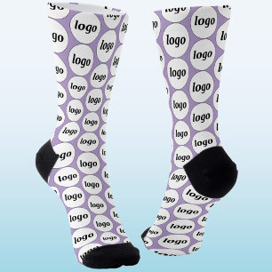 Chaussette Logo simple Motif d'affaires Lilac