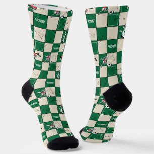 Chaussette LOONEY TUNES™ motif de grille de football