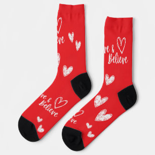 Chaussette Love & Believe Saint Valentin cadeau