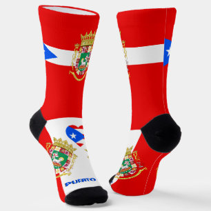 Chaussette Love Porto Rico Patriotic, drapeau portoricain