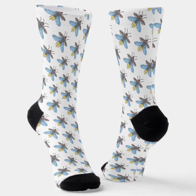 Chaussette Lucioles (blanc) - Chaussettes Premium (Angulaire)