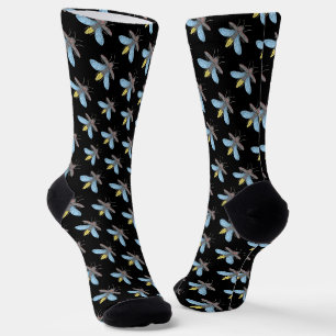 Chaussette Lucioles (noires) - Chaussettes Premium