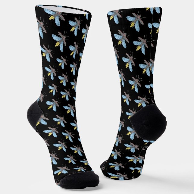 Chaussette Lucioles (noires) - Chaussettes Premium (Angulaire)