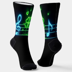 Chaussette Lucky Clover et notes musicales