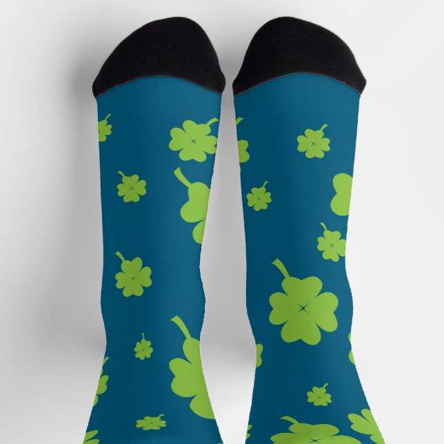 Chaussette Lucky Four Leaf Clover socks St. Patty’s day (Haut)