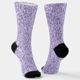 Chaussette Lumière ultra violette paillettes violettes scinti