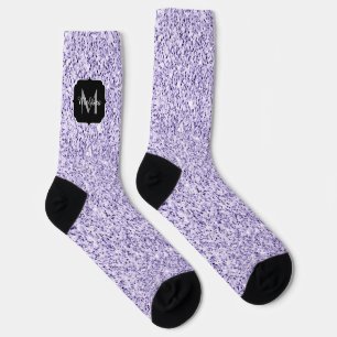Chaussette Lumière ultra violette paillettes violettes scinti