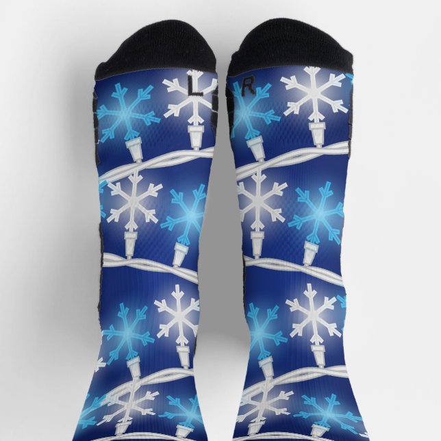 Chaussette Lumières en forme de flocon de neige (Haut)