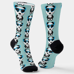 Chaussette Lunettes de soleil motif bleu ours panda mignon co