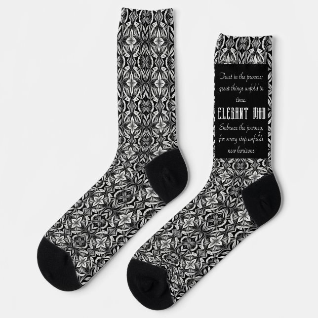 Chaussette L'unité du noir et blanc (Gauche)