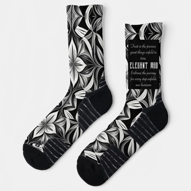 Chaussette L'unité du noir et blanc (Gauche)
