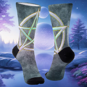 Chaussette Luster mystique : Pentagramme opale