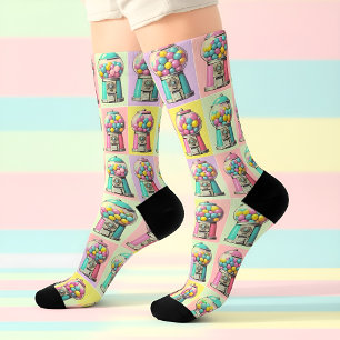 Chaussette Machine à Bubblegum rétro