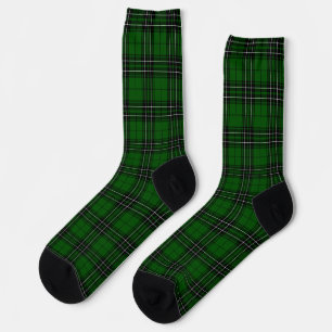 Chaussette MacLean Tartan vert et noir plaid