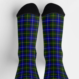 Chaussette Macneil de Barra tartan bleu vert plaid
