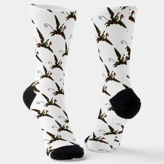 Chaussette Mage de l'Oz vintage, Singe volant maléfique (Angulaire)
