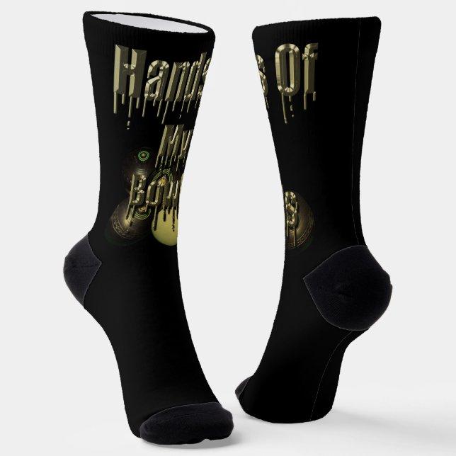 Chaussette Mains De Mes Pelouses, Chaussettes D'Équipage Drôl (Angulaire)