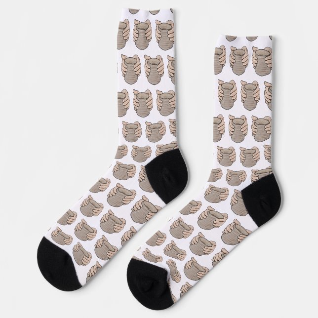 Chaussette Mains de potier (Gauche)