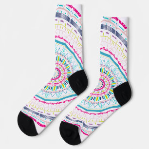 Chaussette mandala coloré