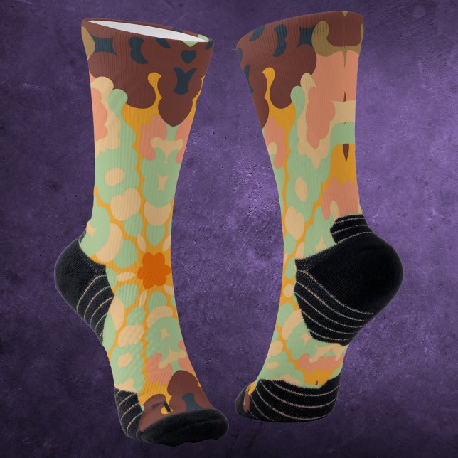 Chaussette Mandala Green Orange et Jaune (Créateur téléchargé)