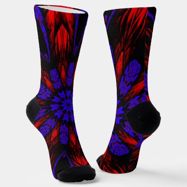 Chaussette Mandala Sud-Ouest Hippie Boho Chic Bohémien (Angulaire)