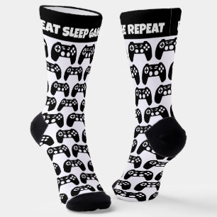 Chaussette Mangez Sleep Game Répétez des chaussettes drôles c