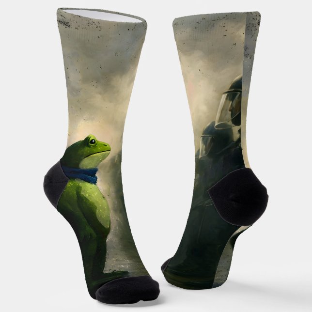Chaussette Manifestation de la Grenouille de Portland (Angulaire)
