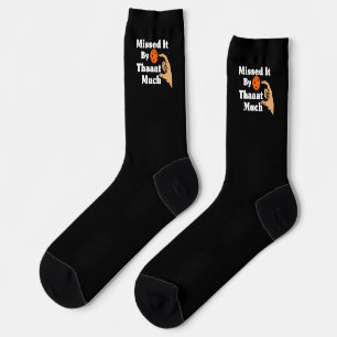 Chaussette Manqué de Juste Beaucoup Orange Pickleball Drôle