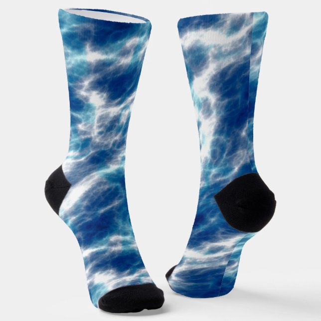 Chaussette Marbre d'eau bleue   (Angulaire)