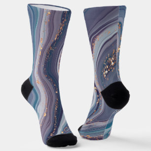 Chaussette Marbre & Parties scintillant or