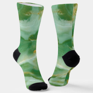 Chaussette Marbre vert et or