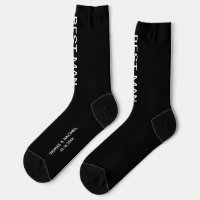 Mariage Best Man Chaussettes Noires personnalisées