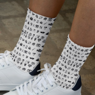 Chaussette Mariage Icônes Cercles Groom