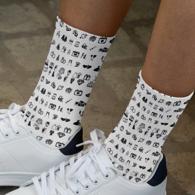 Chaussette Mariage Icônes Cercles Groom (Créateur téléchargé)