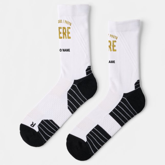 CHAUSSETTE MARQUE BLANCHE MODERNE ET PERSONNALISABLE VÉRIFIÉE (Gauche)