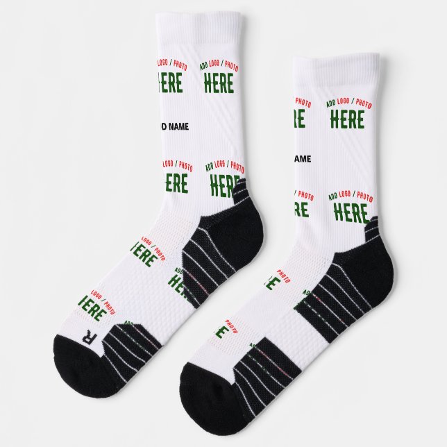 CHAUSSETTE MARQUE BLANCHE MODERNE ET PERSONNALISABLE VÉRIFIÉE (Gauche)